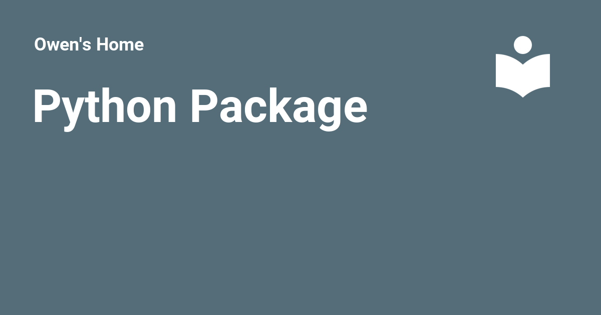 Python Package - Owen's Home